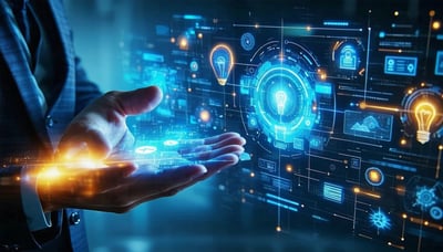Illustration of AI-powered CRM and lead generation strategies